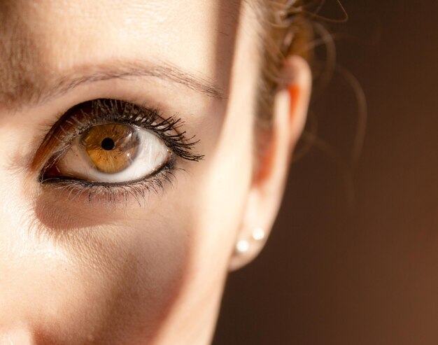 Photo close-up portrait of woman eye