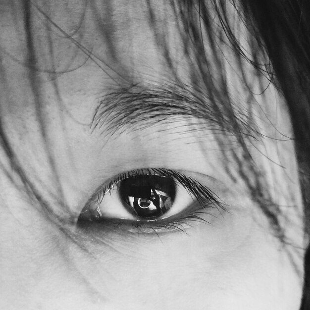 Photo close-up portrait of woman eye