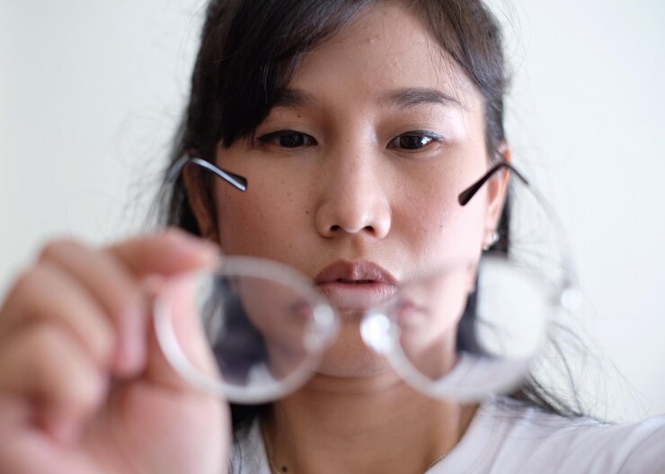 Photo アイスクリームを握っている女性のクローズアップ肖像画