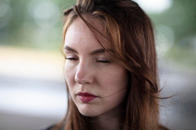 Photo close-up portrait of woman