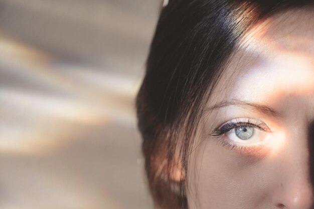 Photo close-up portrait of woman