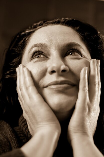 Photo close-up portrait of a woman