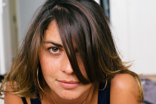 close-up portrait of woman