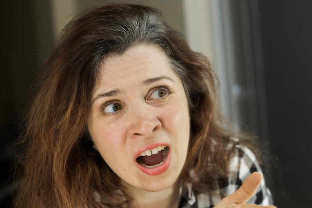 Photo close-up portrait of woman