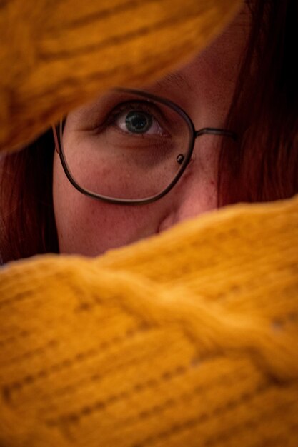 Photo close-up portrait of a woman