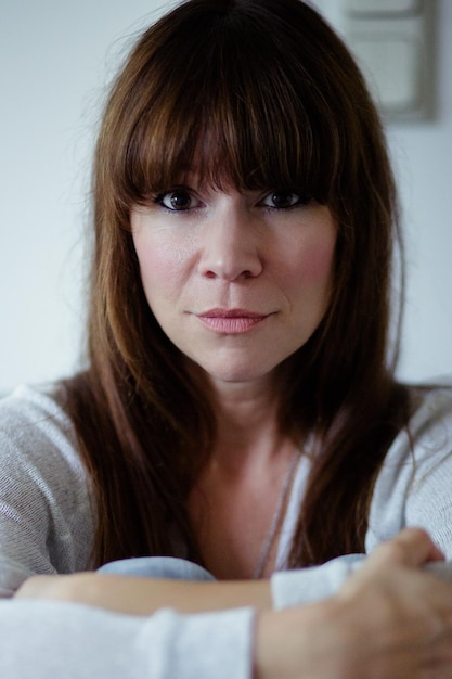 Close-up portrait of woman