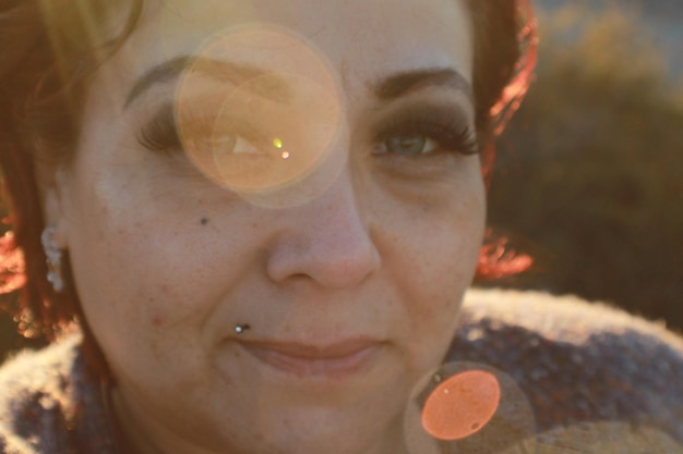 Photo close-up portrait of woman