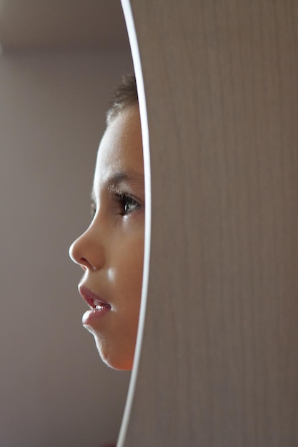 Foto ritratto di una donna in primo piano