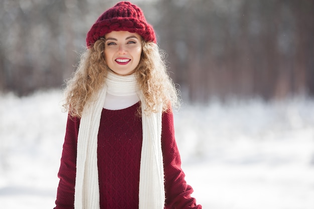 Close up portrait of young beautiful woman 