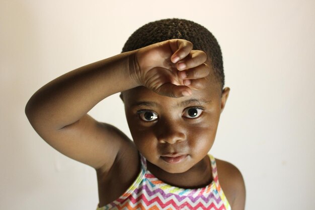 Close-up portrait of young child