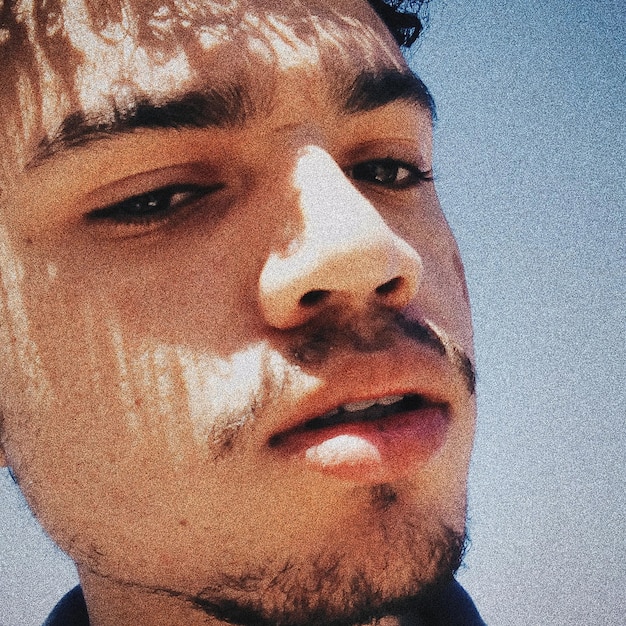 close-up portrait of young man