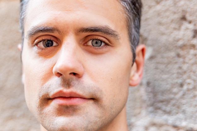 Close-up portrait of young man