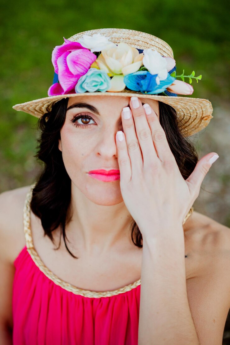 Photo close-up portrait of young woman