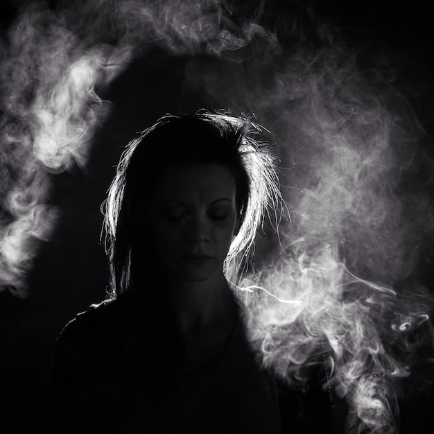 Close-up portrait of young woman