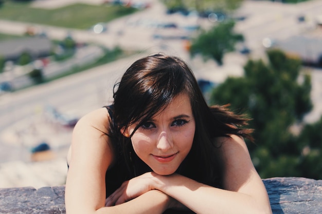 close-up portrait of young woman