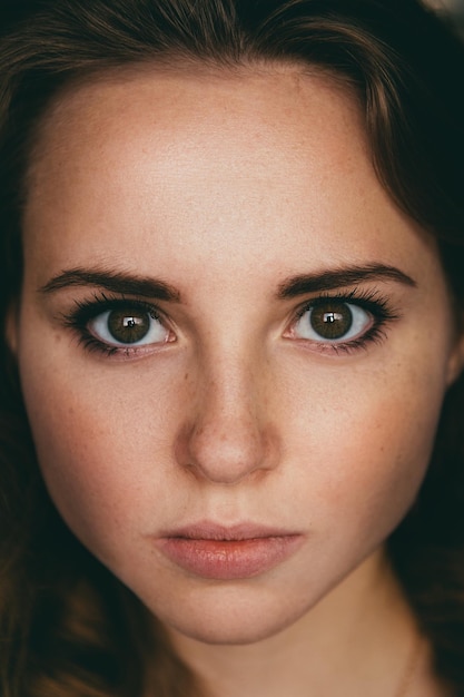 Close-up portrait of a young woman