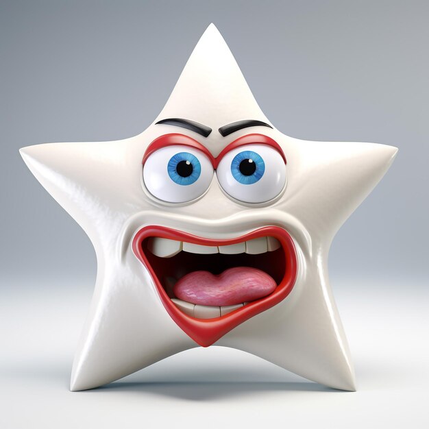 Foto close-up portret ster met walgelijke uitdrukking geïsoleerd op witte achtergrond
