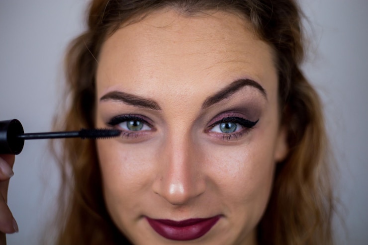 Foto close-up portret van een jonge vrouw