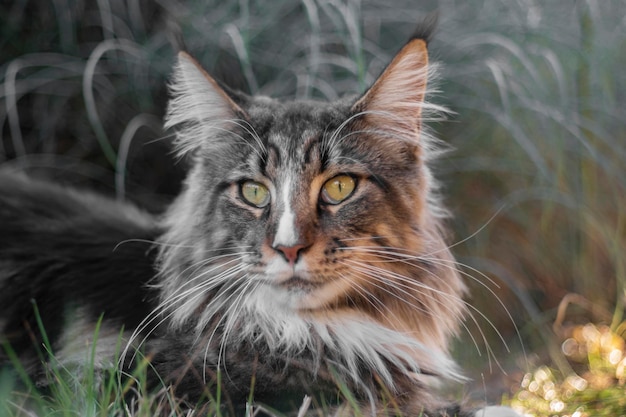 Foto close-up portret van een kat