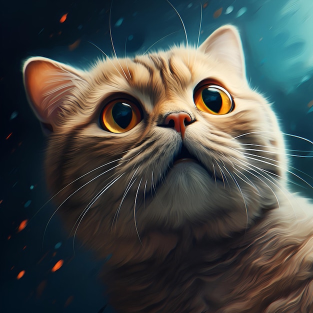 Close-up portret van een kat