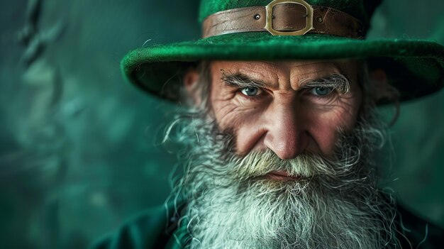 Close-up portret van een man die St. Patrick's Day viert