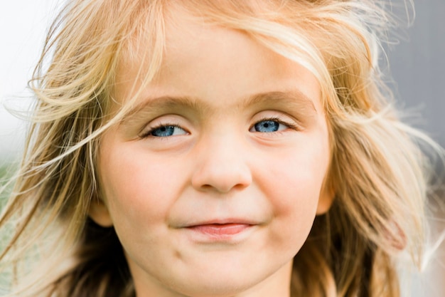 Foto close-up portret van een meisje
