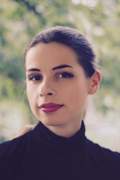 Close-up portret van een vrouw met lippenstift