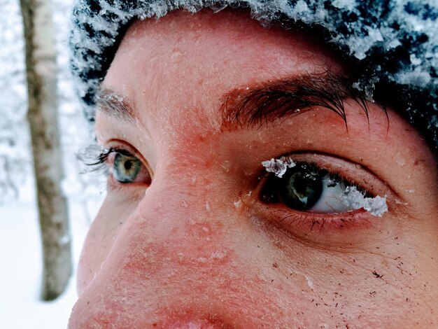 Foto close-up portret van een vrouw