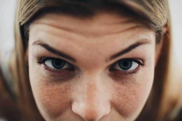 Close-up portret van een vrouw