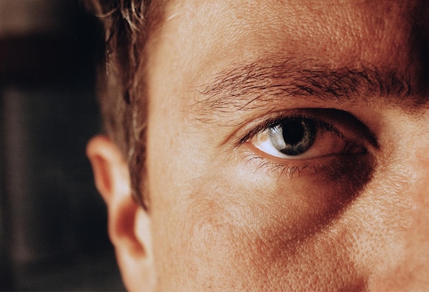 Close-up portret van het menselijk oog