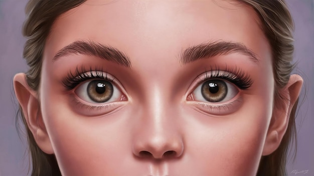Close-up portret van jonge vrouwen ogen zonder rimpels
