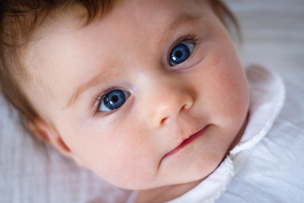 Close-up portret van schattige baby