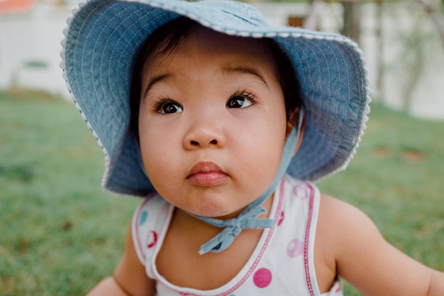 Close-up portret van schattige baby