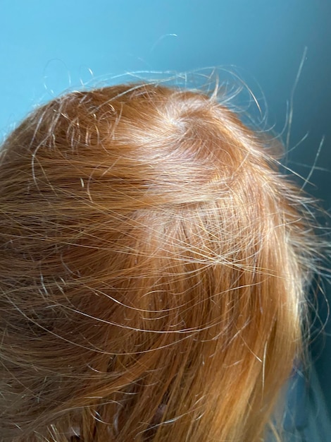 Foto close-up portret van vrouw met haar