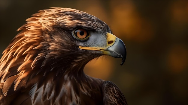 Close-up portretfoto van gouden adelaar Aquila chrysaetos met een scherpe blik
