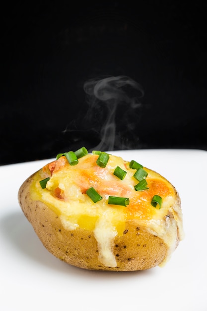 Close-up of potato with cheese