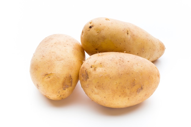 Close-up of potatoes on a bright background