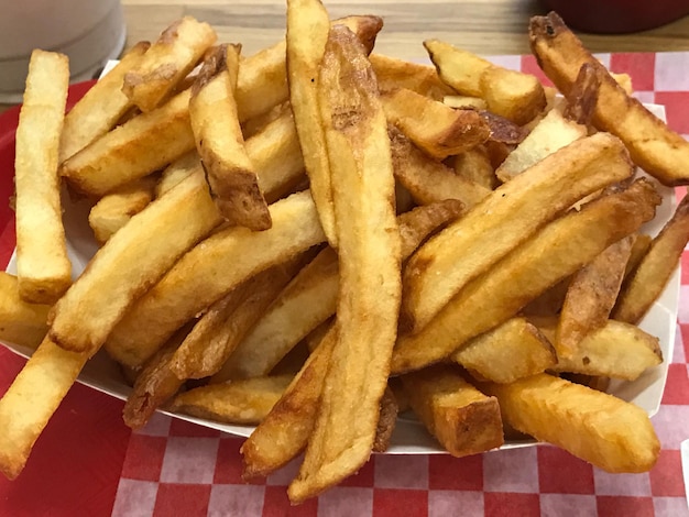 Close-up of potatoes on plate