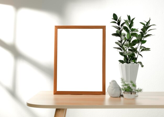 Photo close-up of potted plant on table