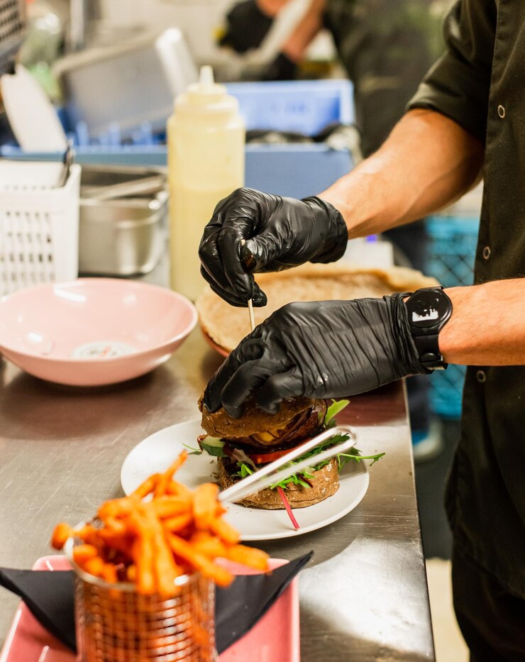 Photo close-up of preparing food on table