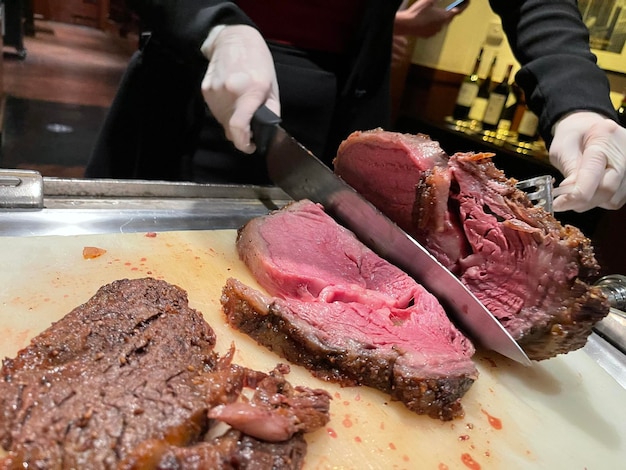 Foto prossimo piano della preparazione del cibo