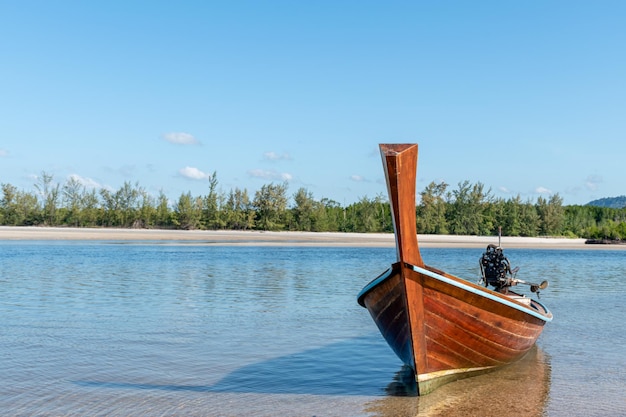 Close up The prow of a fishing boat at sea