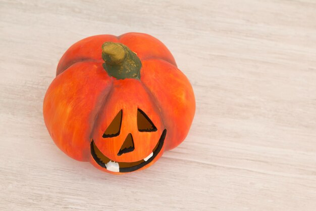 Close-up of pumpkin on table