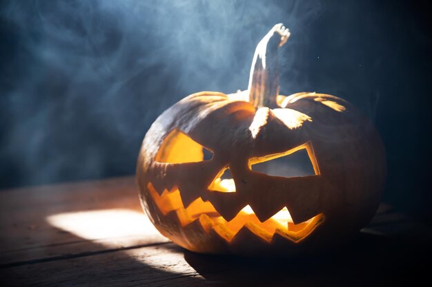 Close-up of pumpkin on table