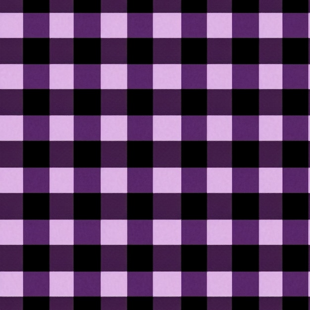 A close up of a purple and black checkered fabric generative ai