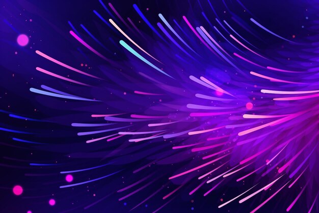 A close up of a purple and blue background with a bunch of lights generative ai