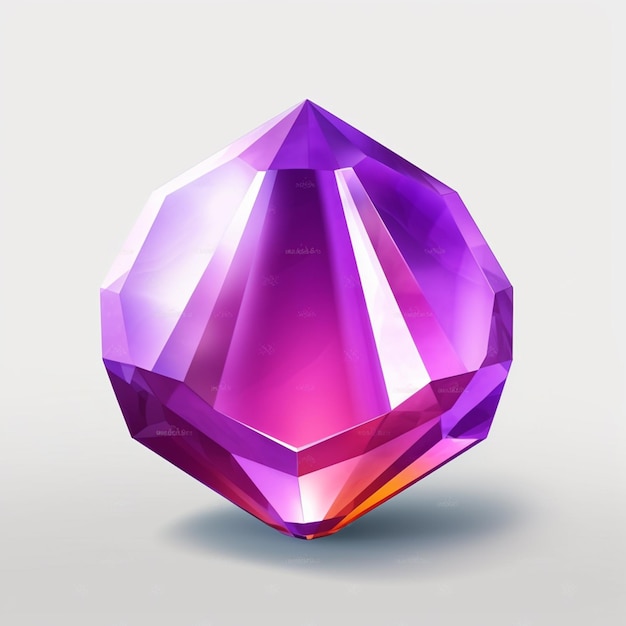 A close up of a purple diamond on a white background generative ai