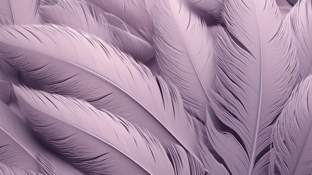 A close up of a purple feather with the word feathers on it.