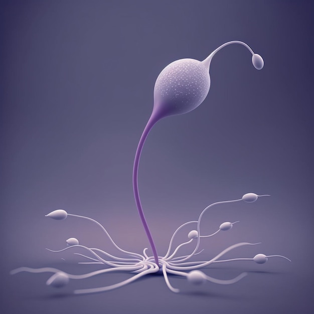 a close up of a purple flower with many small white flowers generative ai