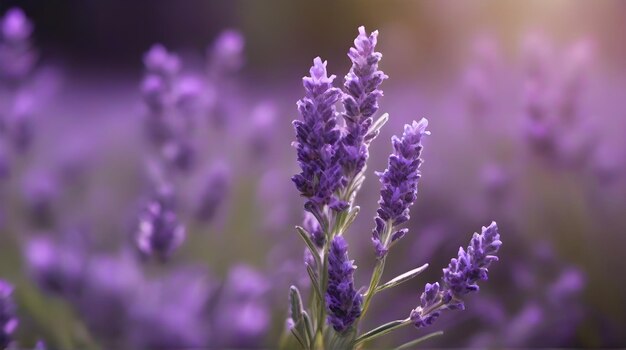 a close up of a purple flower with the words lavender on it